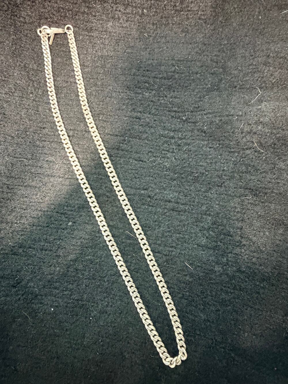 AllSaints 925 Sterling Silver Flat Chain Necklace